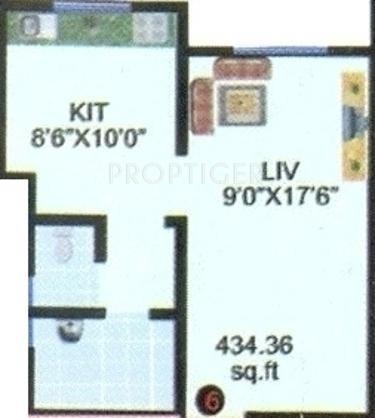 Shree Sai Samarth Construction Mauli Darshan (1BHK+1T (434 sq ft) 434 sq ft)