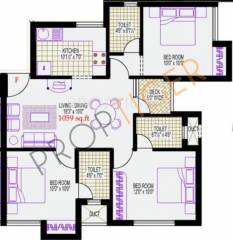 Vijay Infiniti (3BHK+3T (1,059 sq ft) 1059 sq ft) Vijay Infiniti (3BHK+3T (1,059 sq ft) 1059 sq ft)