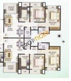 Ritu Fame (3BHK+3T (1,210 sq ft) 1210 sq ft)