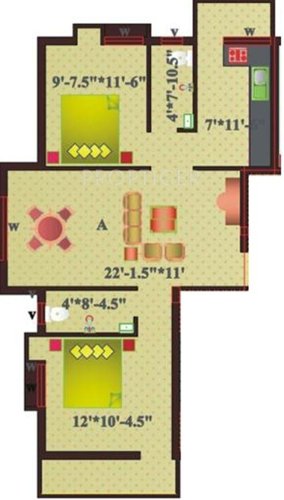 Sree Homes Alaya Appartment (2BHK+2T (1,030 sq ft) 1030 sq ft) Sree Homes Alaya Appartment (2BHK+2T (1,030 sq ft) 1030 sq ft)