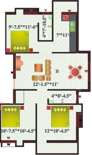 Sree Homes Alaya Appartment (3BHK+2T (1,230 sq ft) 1230 sq ft) Sree Homes Alaya Appartment (3BHK+2T (1,230 sq ft) 1230 sq ft)