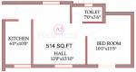 Antony Mont Berg (1BHK+1T (514 sq ft) 514 sq ft) Antony Mont Berg (1BHK+1T (514 sq ft) 514 sq ft)
