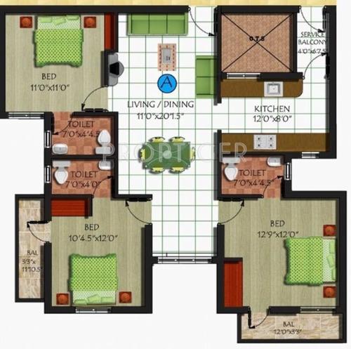 India Anbu Colony (3BHK+3T (1,325 sq ft) 1325 sq ft)