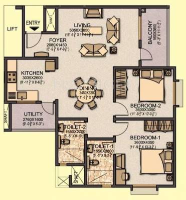Sobha Aspire (2BHK+2T (1,196 sq ft) 1196 sq ft) Sobha Aspire (2BHK+2T (1,196 sq ft) 1196 sq ft)