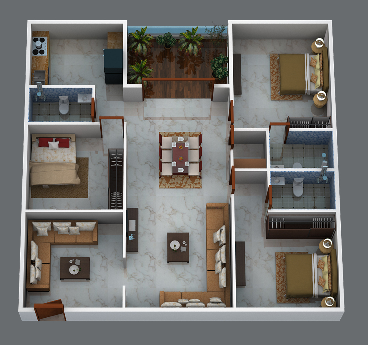 3DFloorPlan of Modi Greenwood Heights