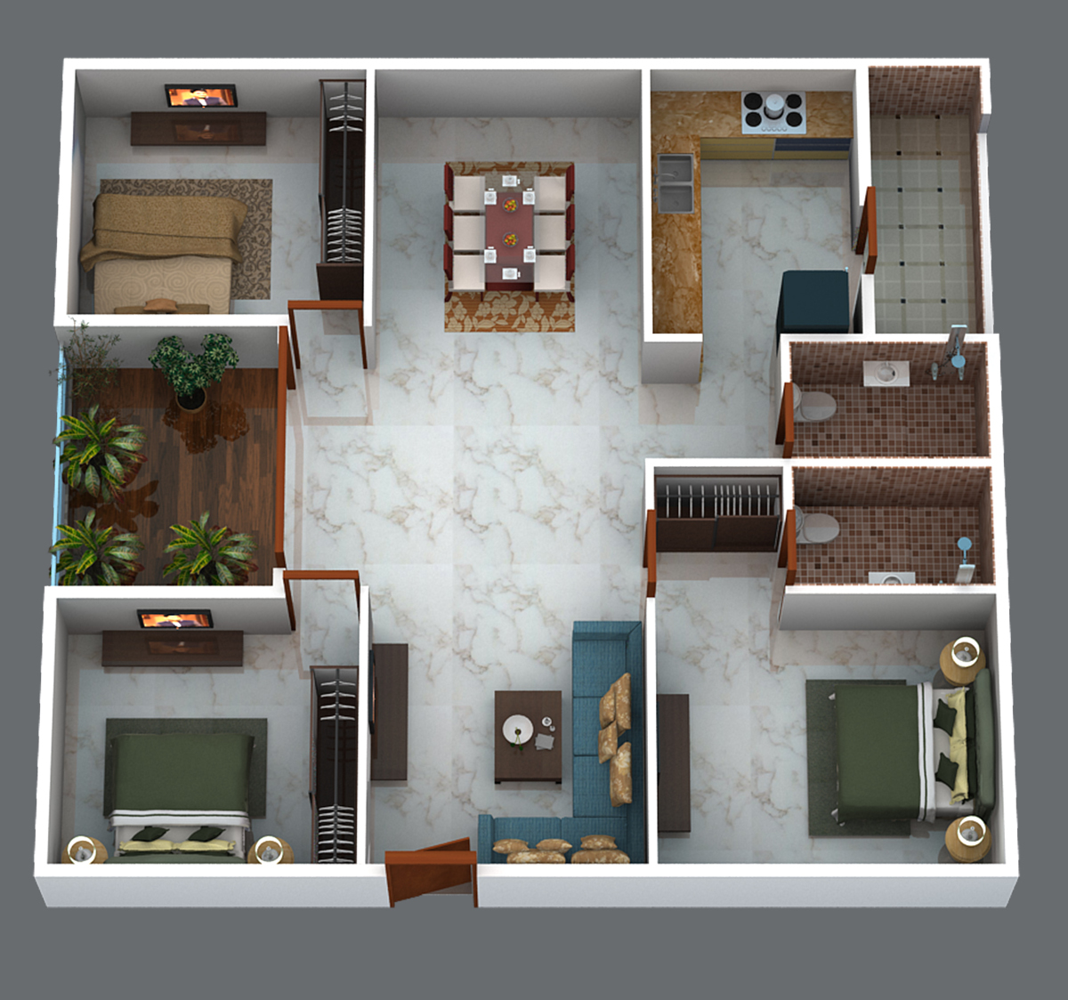 3DFloorPlan of Modi Greenwood Heights