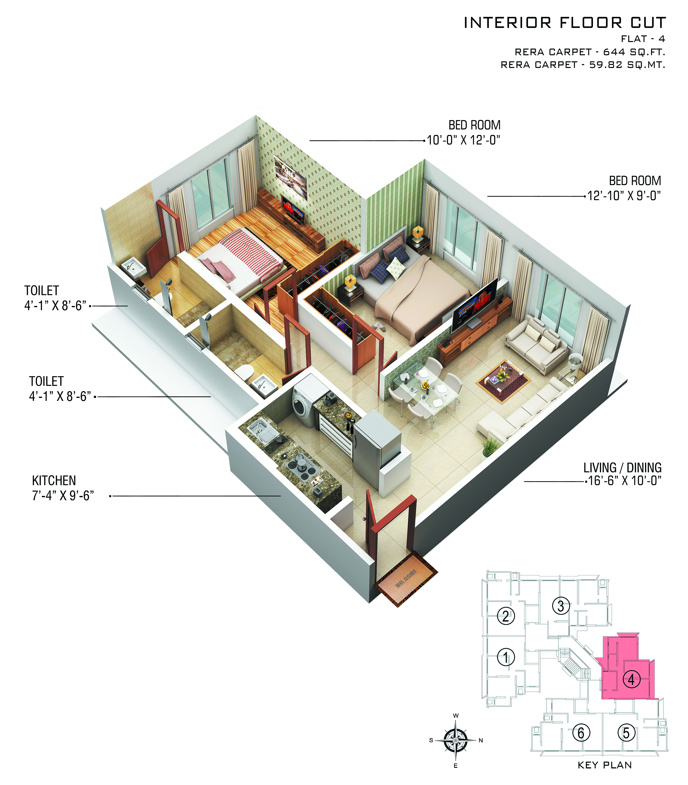 3DFloorPlan of Shreeji Paradise