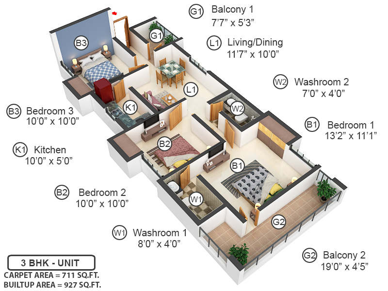 3DFloorPlan of Westroad Heights