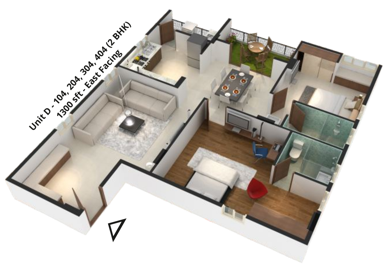3DFloorPlan of Srikantha Dwellings Casa Feliz