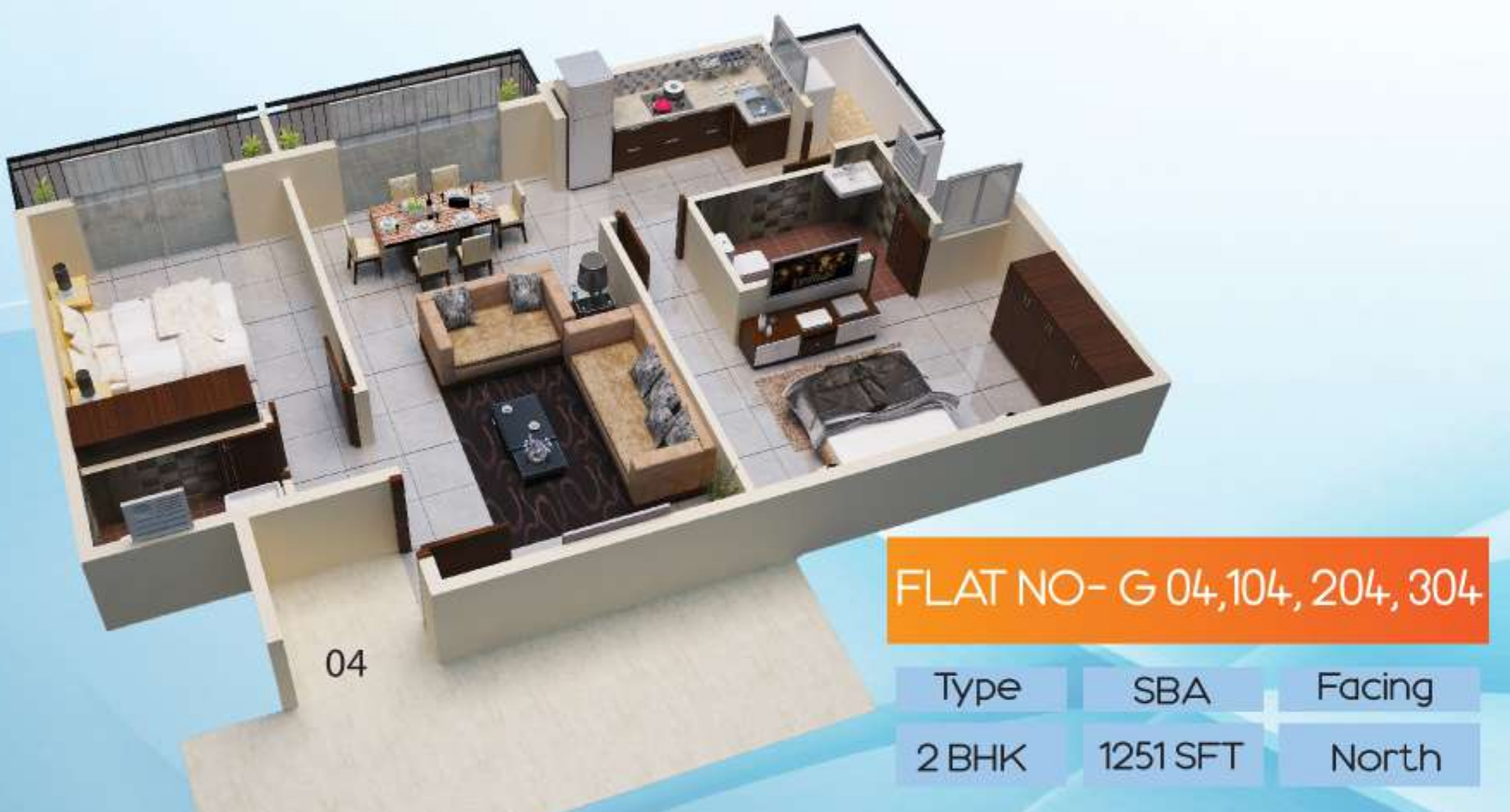 3DFloorPlan of Udaya Paradise
