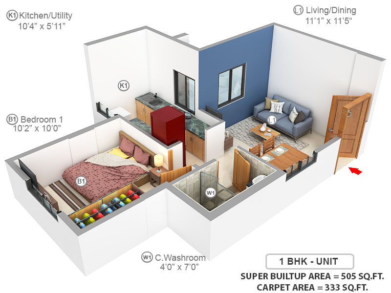 3DFloorPlan of Sumadhura Aspire Aurum