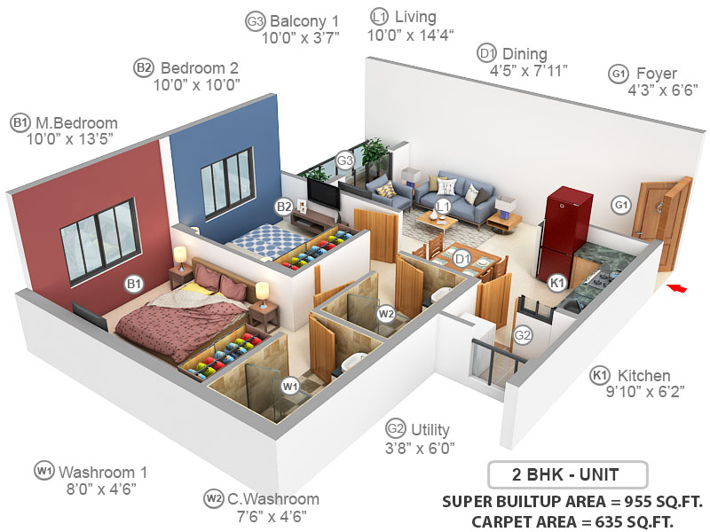 3DFloorPlan of Sumadhura Aspire Aurum