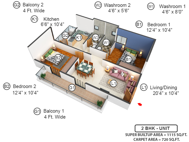 3DFloorPlan of Eswar Vanamali