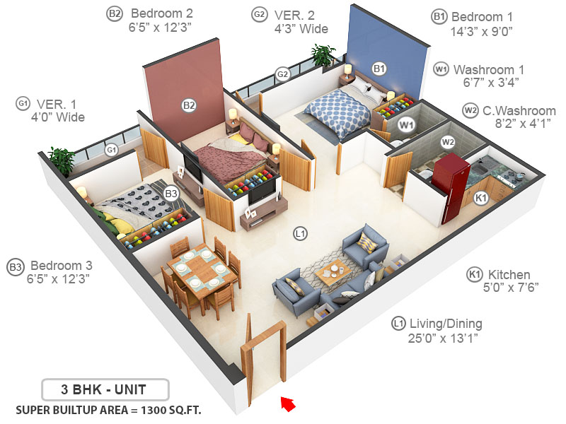 3DFloorPlan of Pioneer Skylark III