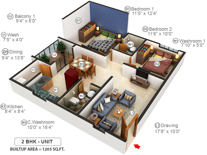 3DFloorPlan of Ankuraa Lotus