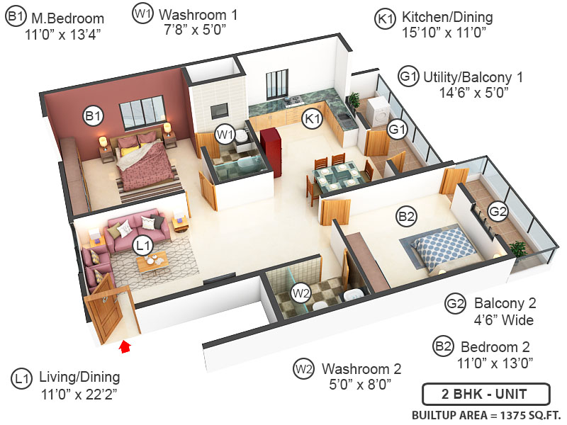 3DFloorPlan of Sashank Aadya