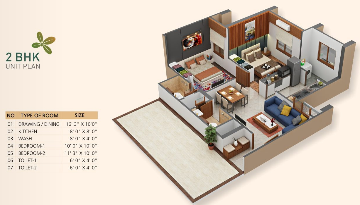 3DFloorPlan of Green Valley