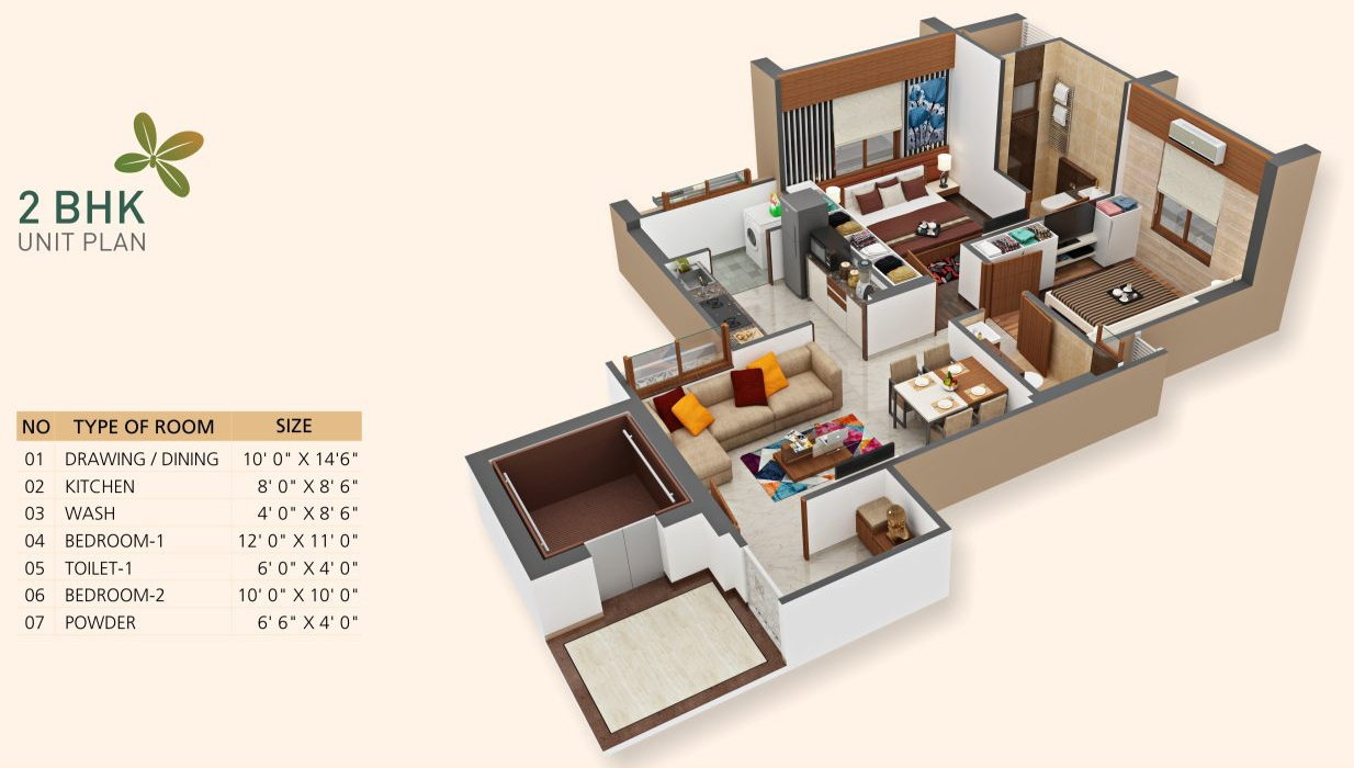 3DFloorPlan of Green Valley