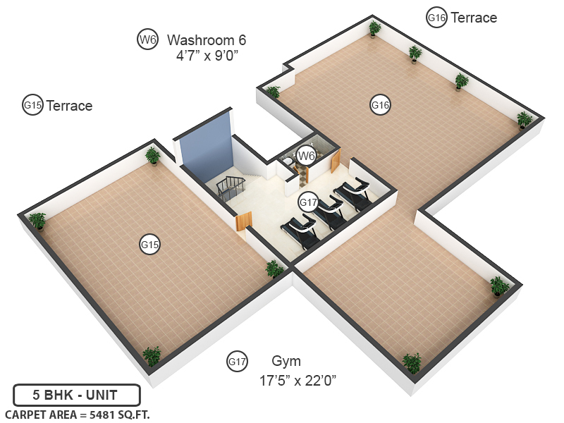 3DFloorPlan of Arvind Uplands Two