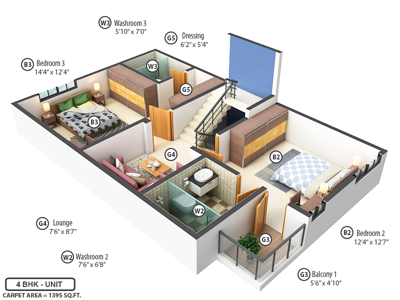 3DFloorPlan of Span Villas