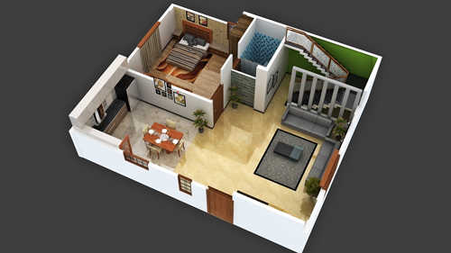 3DFloorPlan of Neeraja Serenity