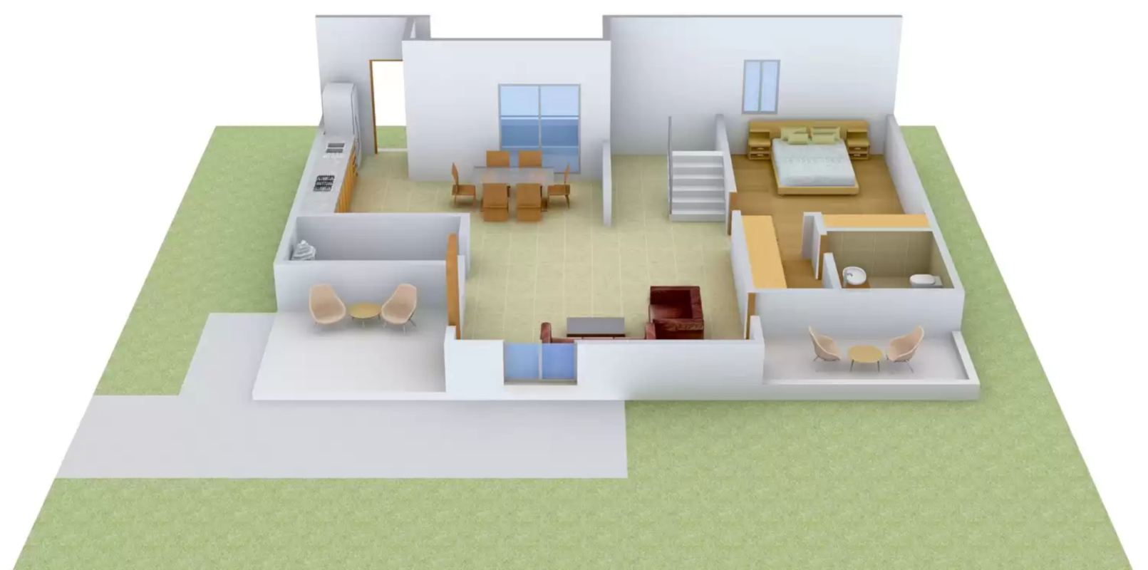 3DFloorPlan of Pragnya Riverbridge Developers Bridge County Villas