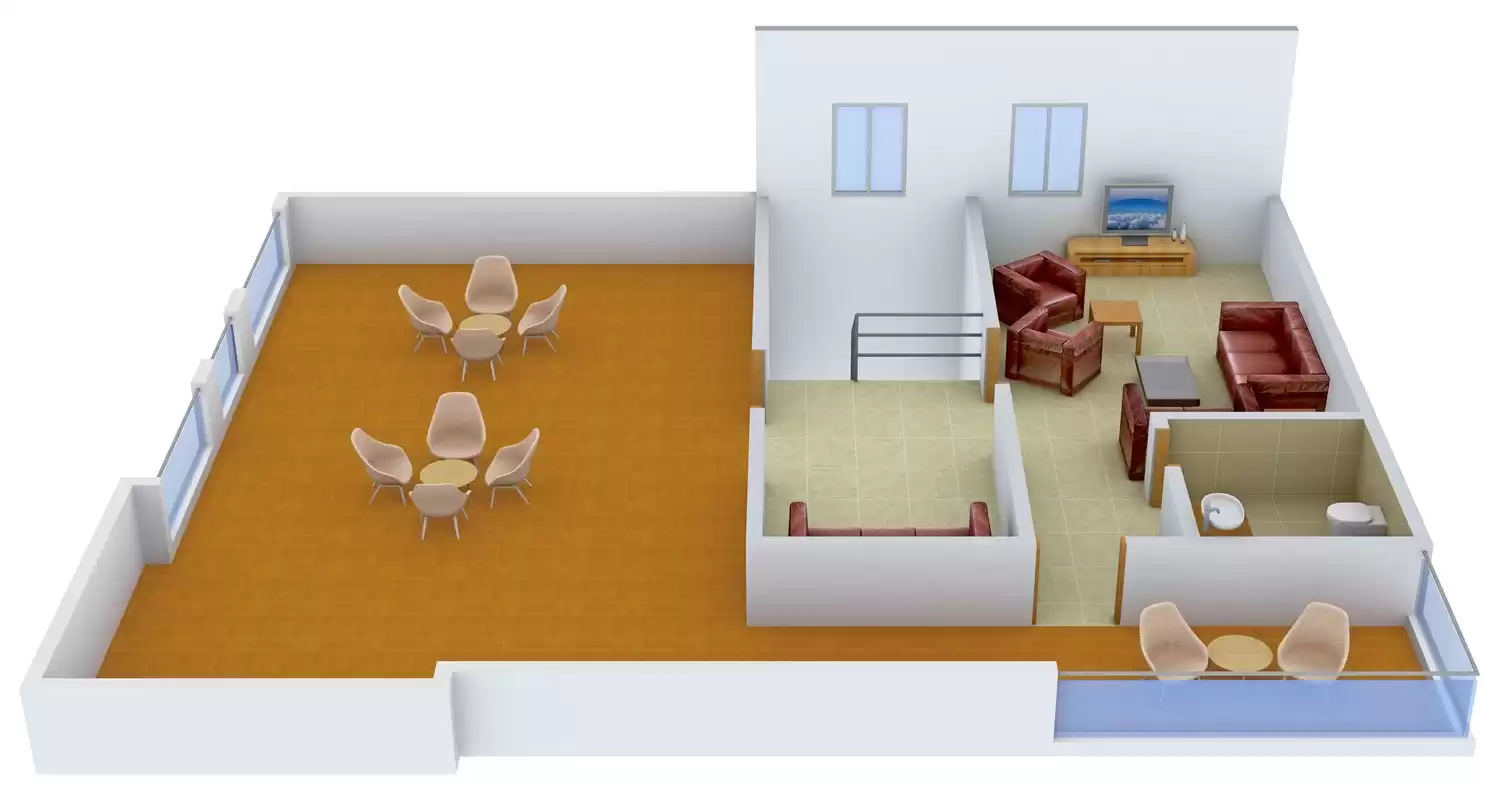 3DFloorPlan of Pragnya Riverbridge Developers Bridge County Villas