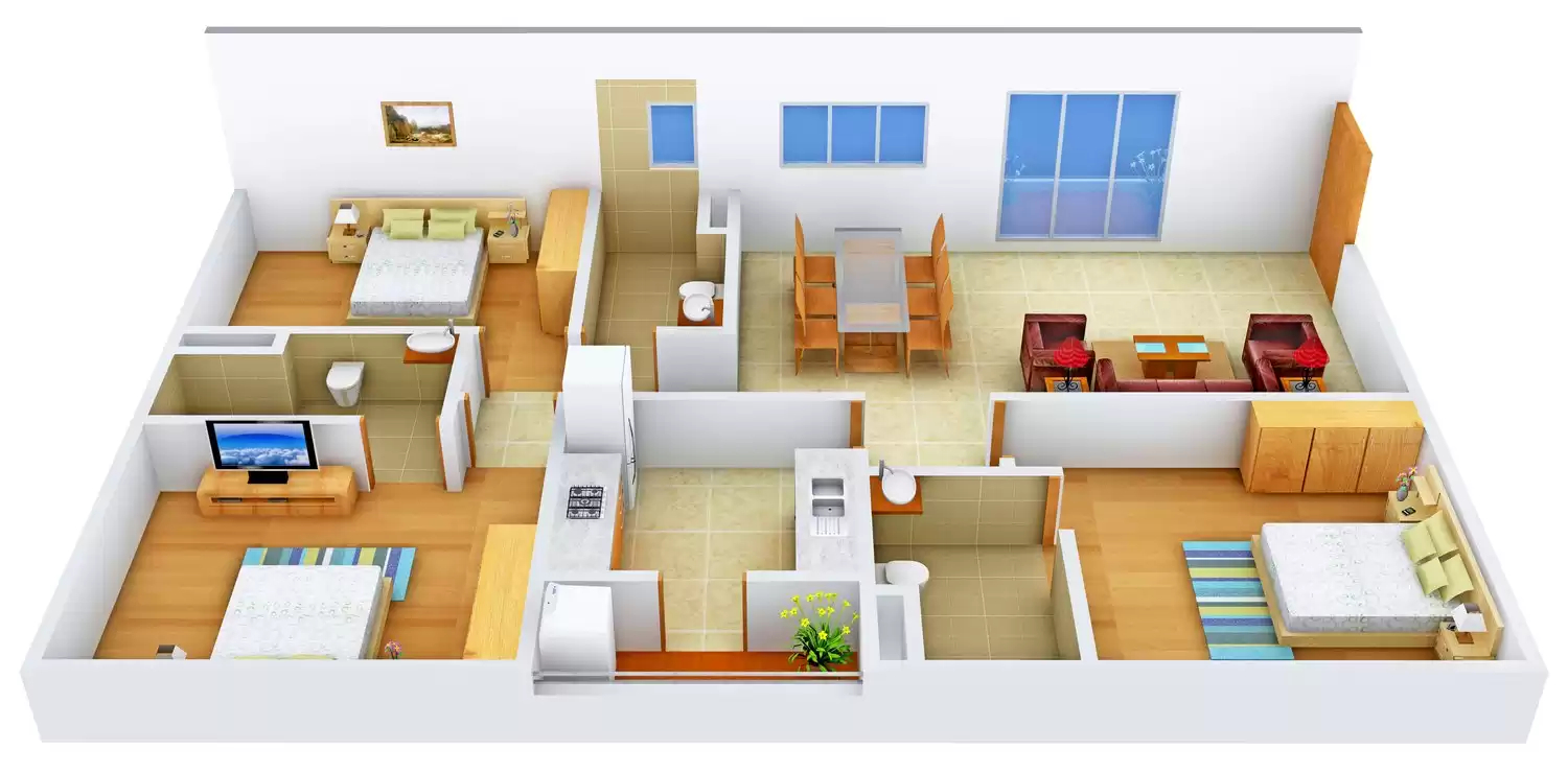 3DFloorPlan of Ankur Sukriti