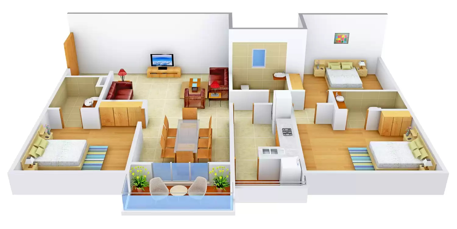 3DFloorPlan of Ankur Sukriti
