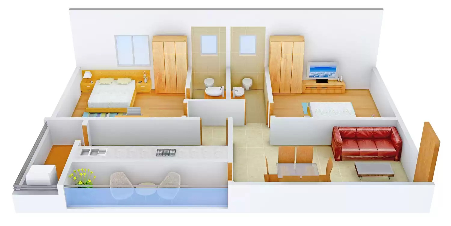 3DFloorPlan of SaiDivya Divyani Arcade