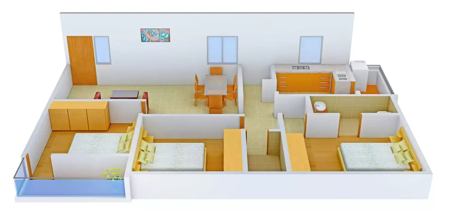 3DFloorPlan of SaiDivya Divyani Arcade