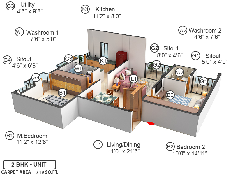 3DFloorPlan of V And K NorthSide