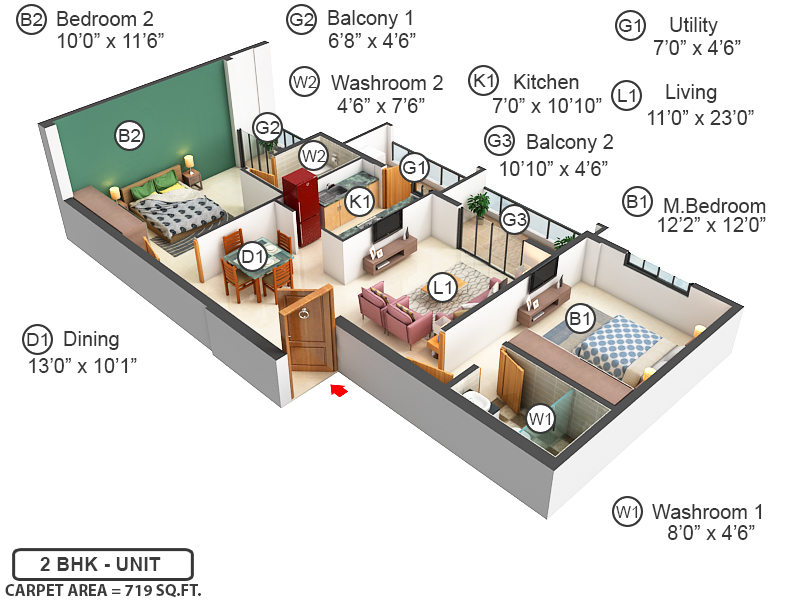 3DFloorPlan of V And K NorthSide
