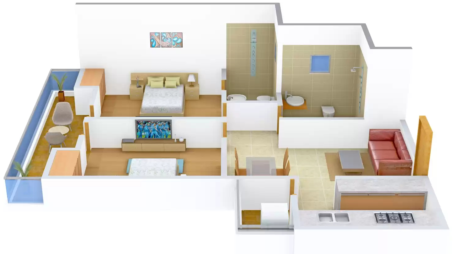 3DFloorPlan of Bhagwan Enclave