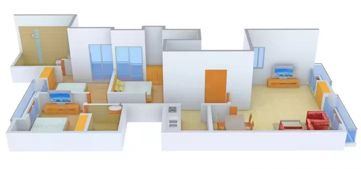 3DFloorPlan of Dhingra Projects Floors Vasant Vihar