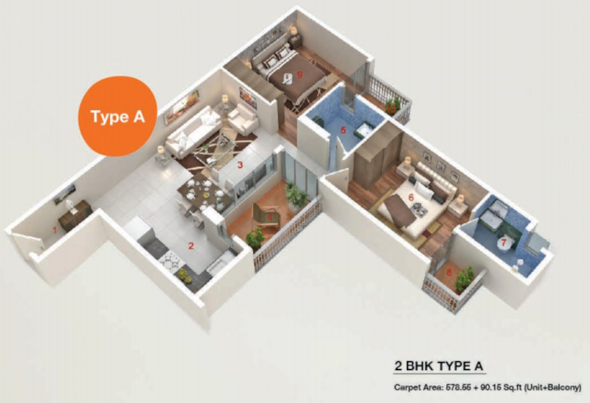 3DFloorPlan of Imperia Aashiyara