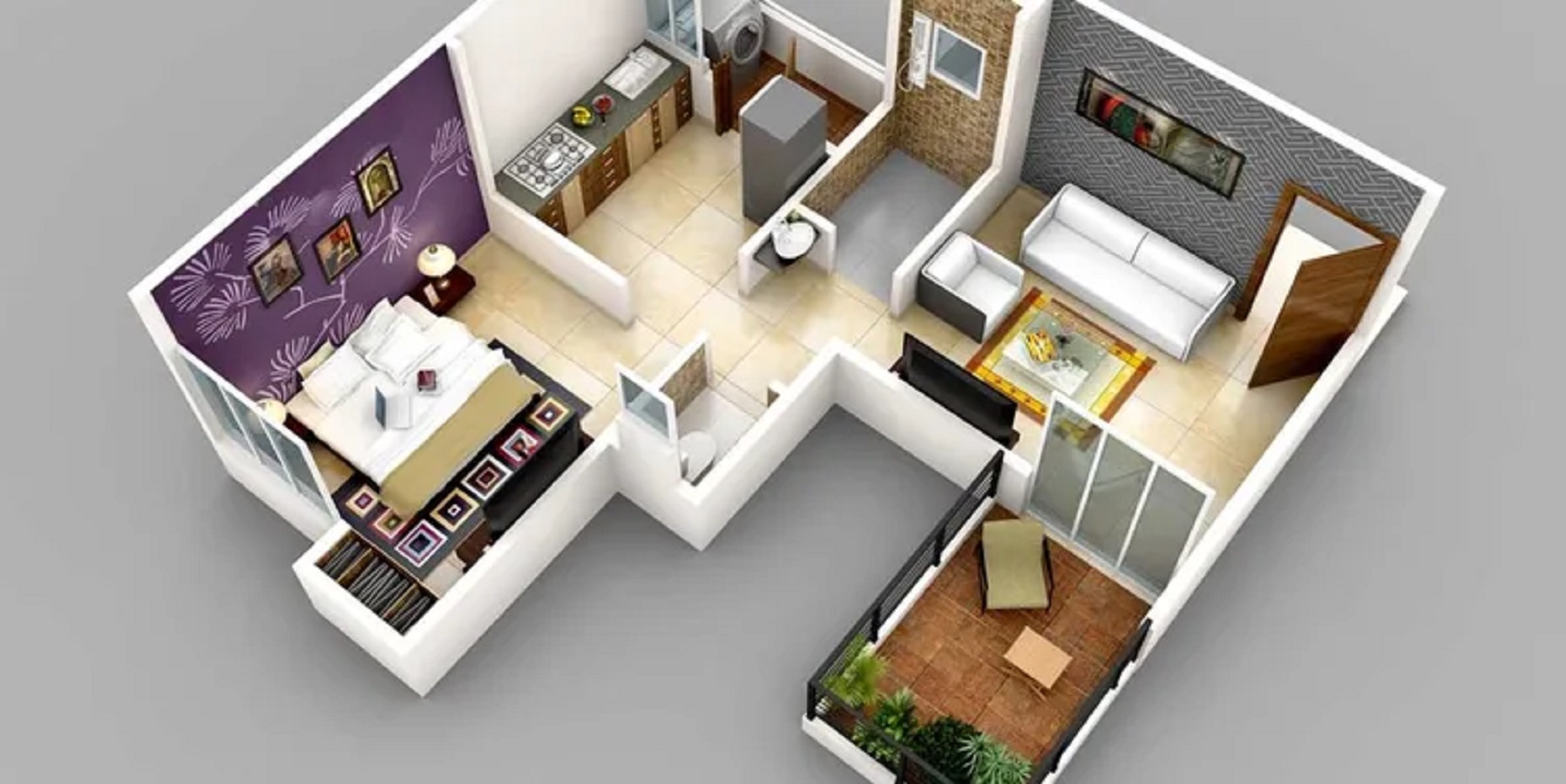 3DFloorPlan of Majestique Aqua Phase IV