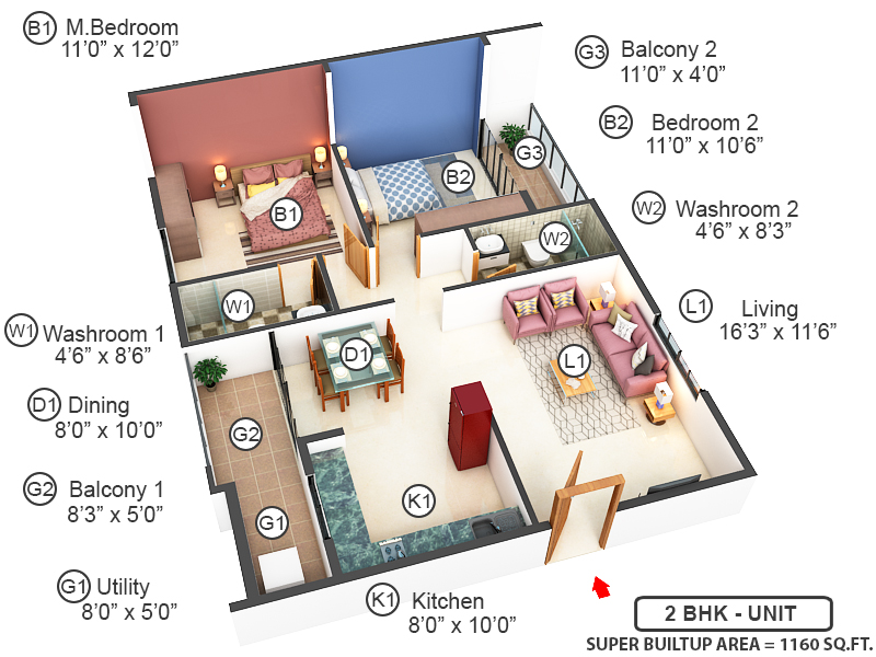 3DFloorPlan of United Highlands
