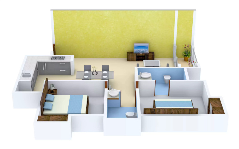 3DFloorPlan of Gopalan Olympia