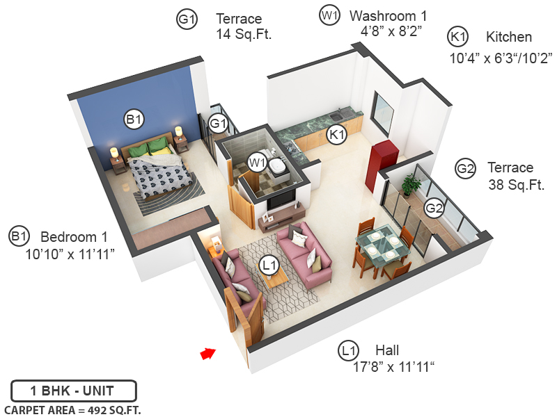 3DFloorPlan of Protech Galaxy