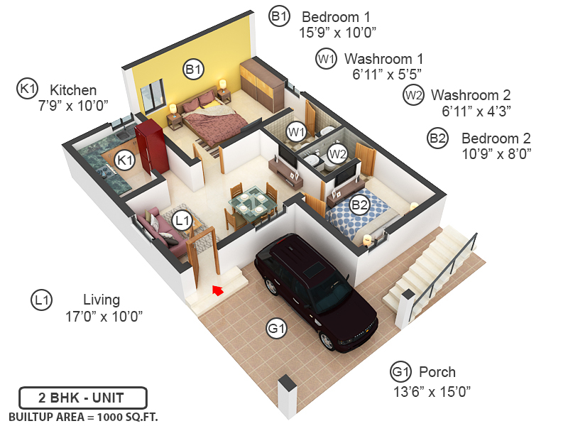 3DFloorPlan of Greenfield Platina