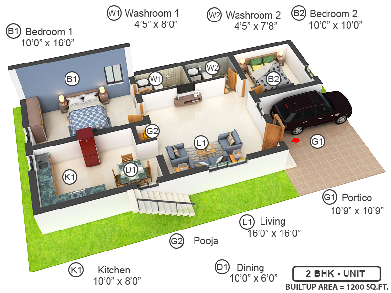 3DFloorPlan of Greenfield Platina