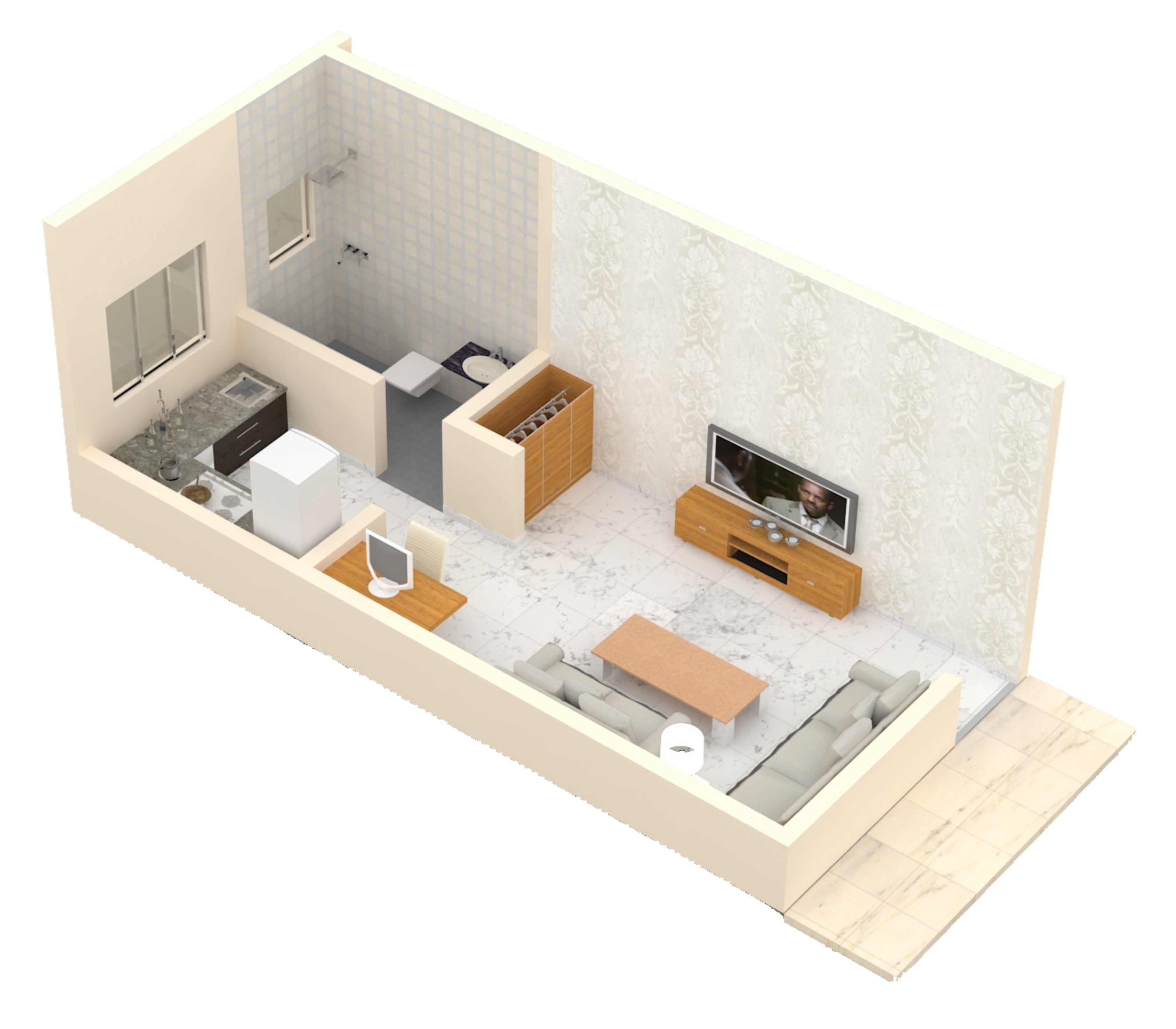 3DFloorPlan of Gabadia Homes
