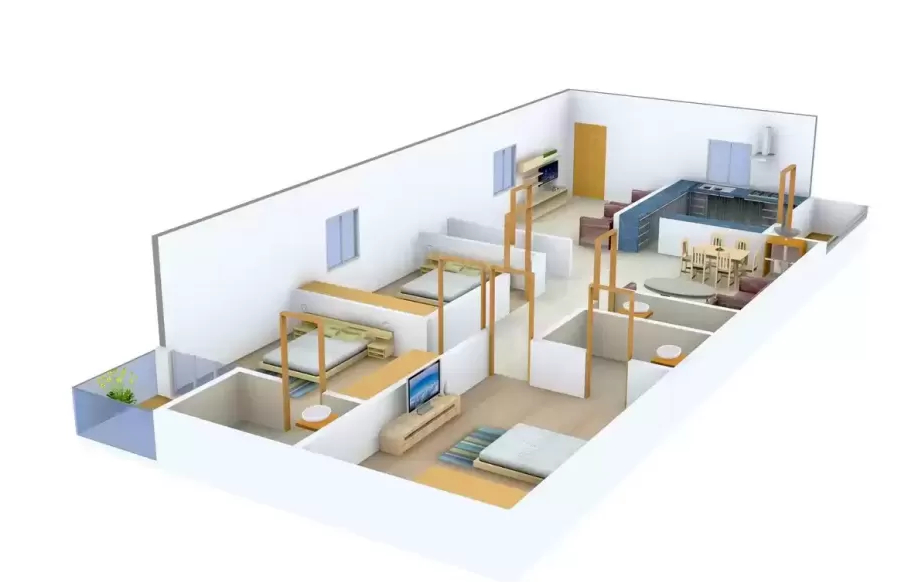 3DFloorPlan of S V S S Niwas
