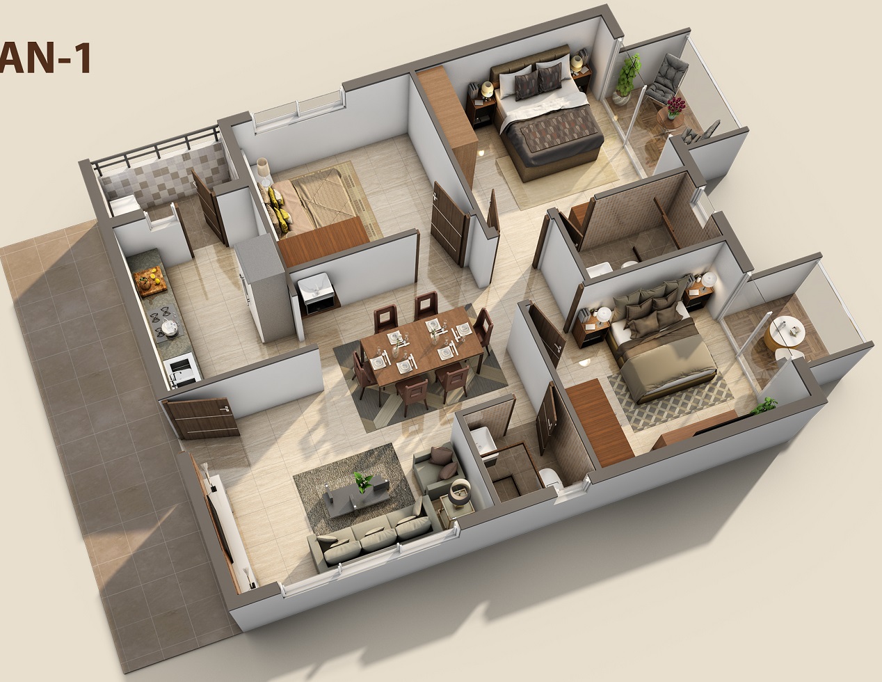 3DFloorPlan of Northstar Park Ave