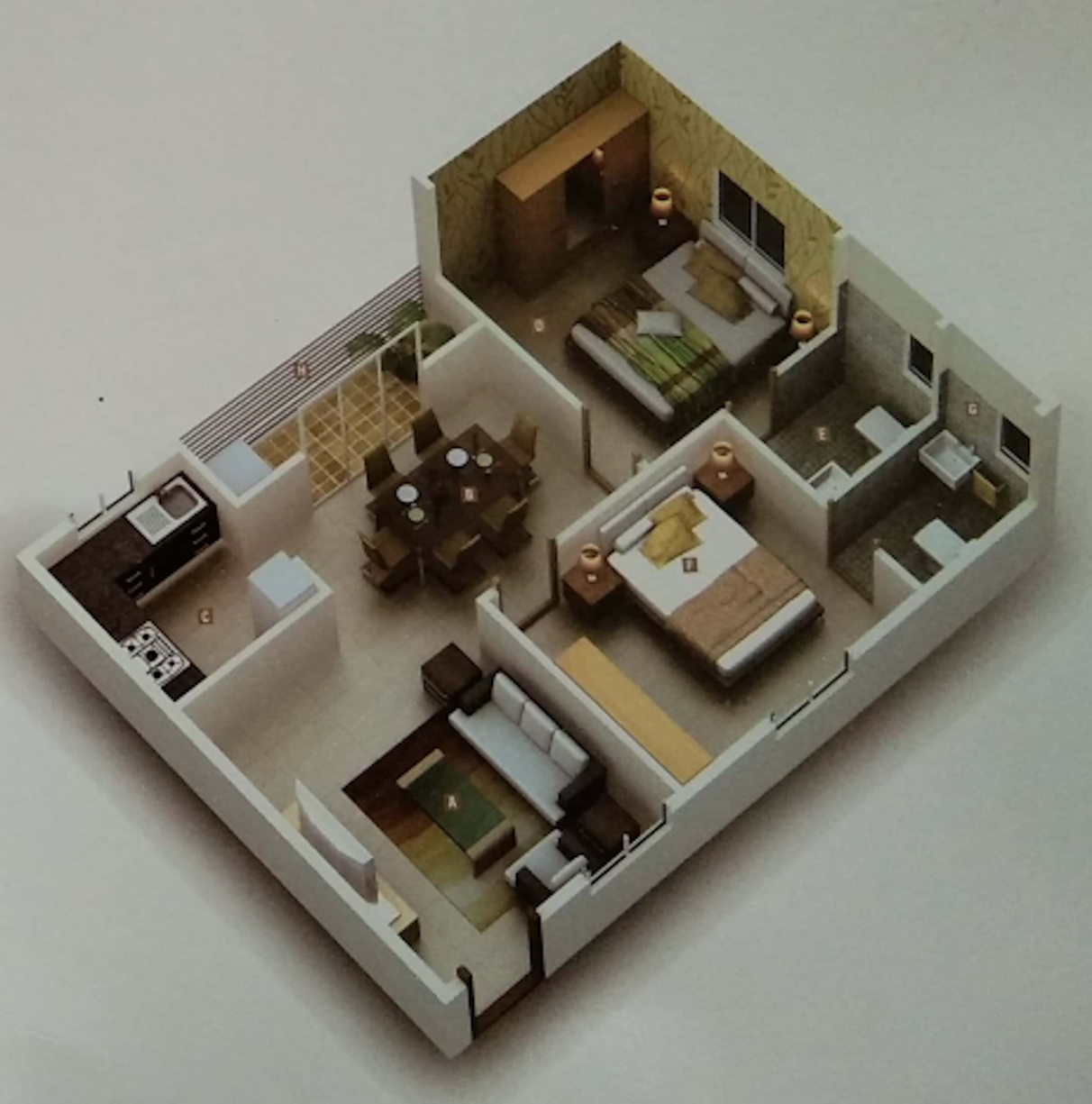 3DFloorPlan of Reputed Sri Balaji Elite