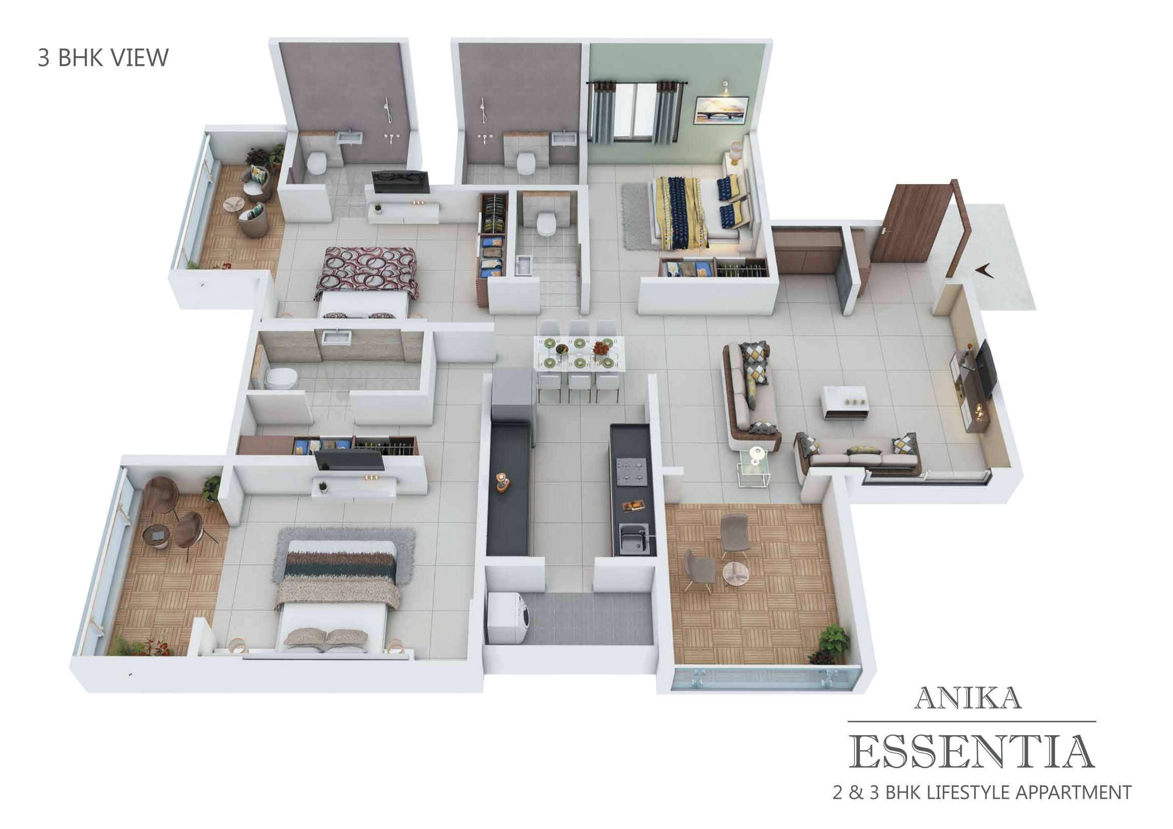 3DFloorPlan of Anika Essentia