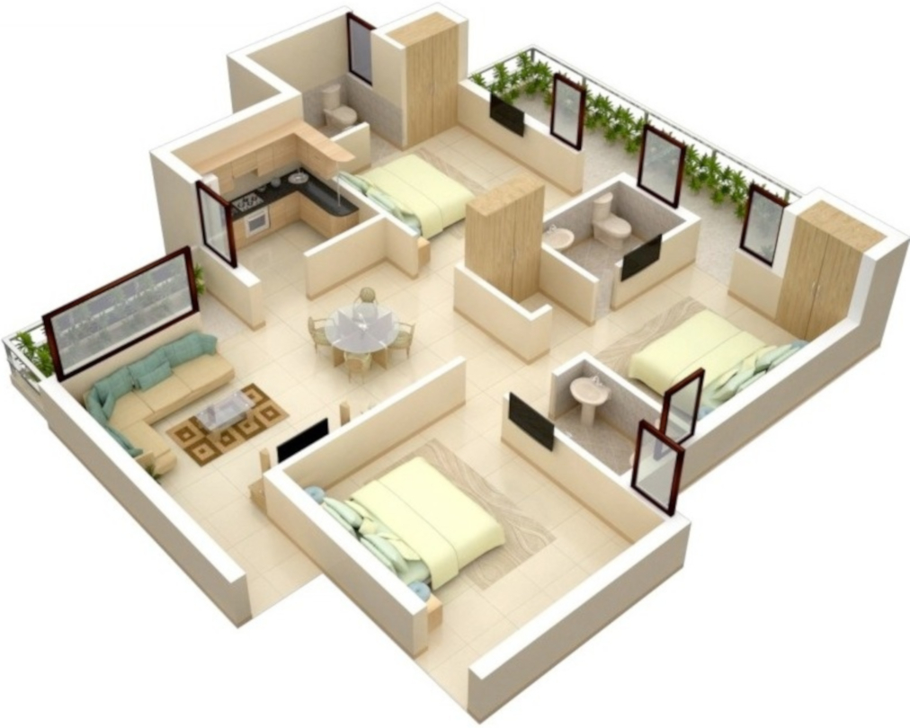 3DFloorPlan of Prakruthi Nandi Aroma