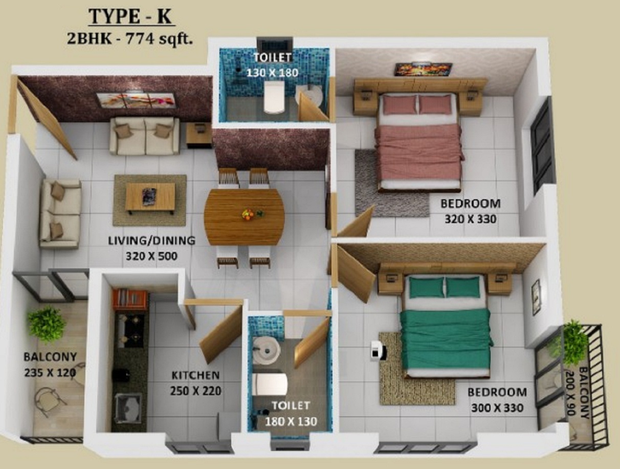 3DFloorPlan of Shwas Highness Heights