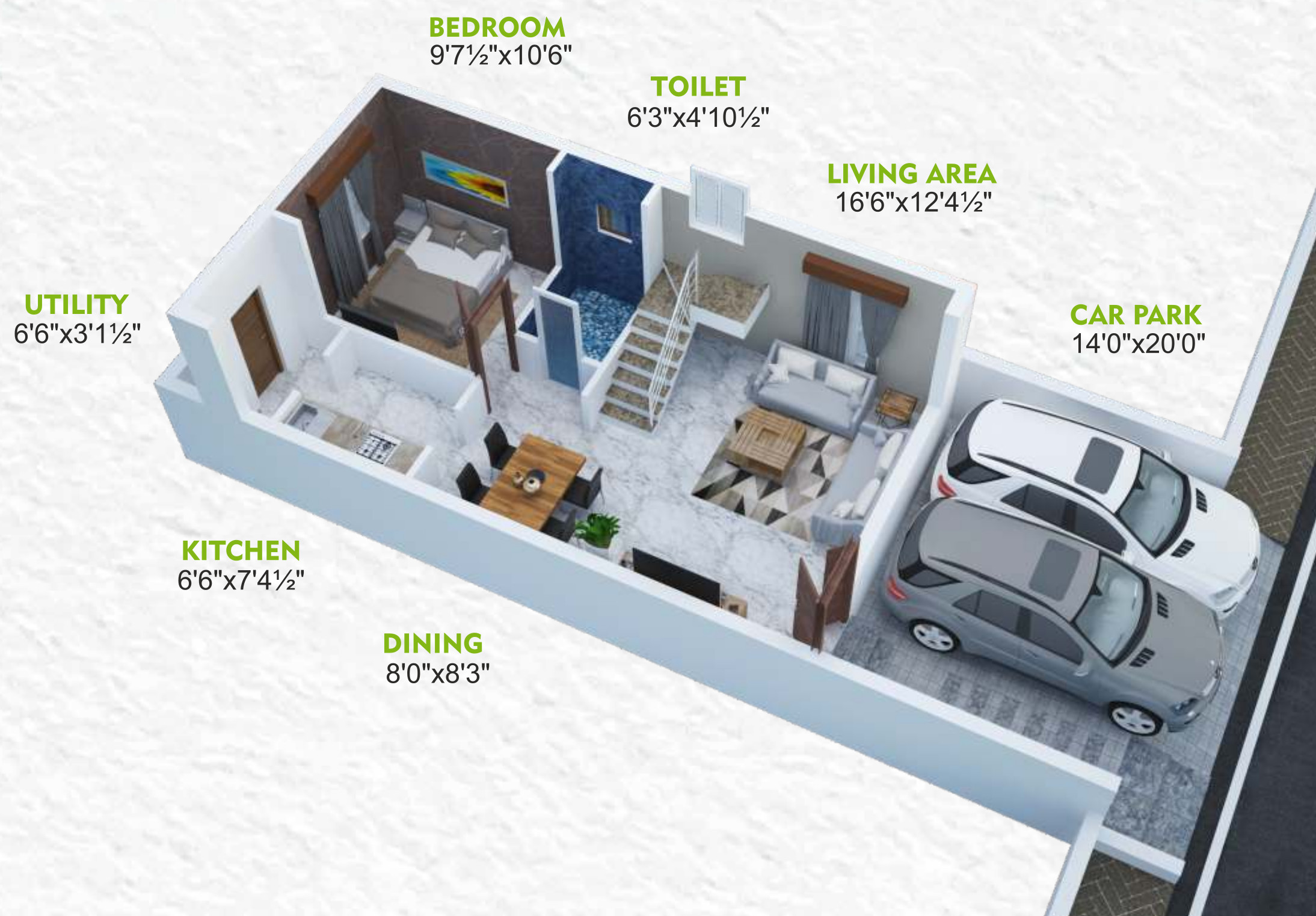 3DFloorPlan of PKR Little India Solar Township
